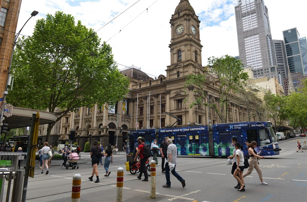 澳洲墨爾本22日解封開放。（安納杜<a href=