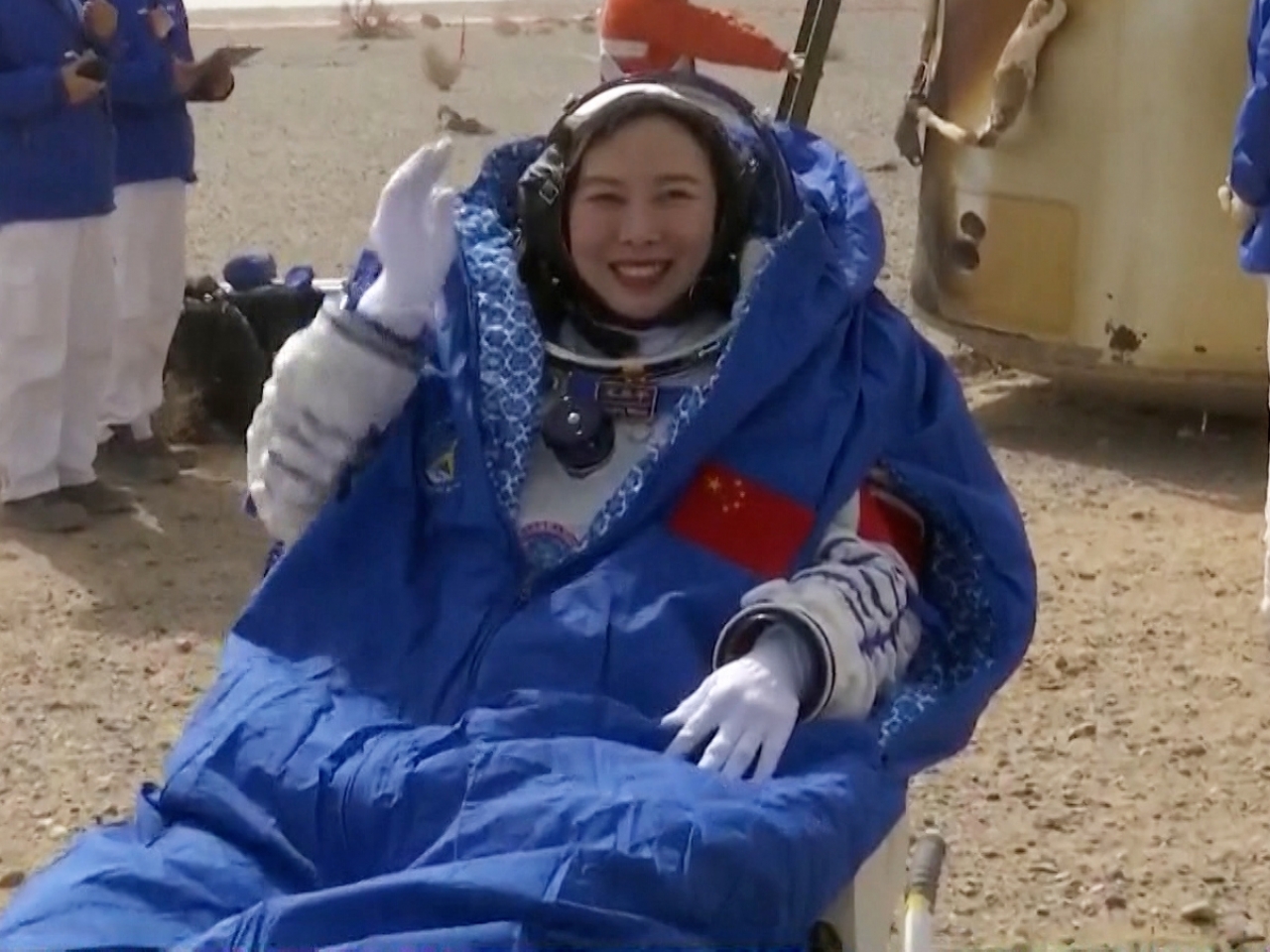 王亞平形容太空之旅很不容易。（央視截圖）.jpg